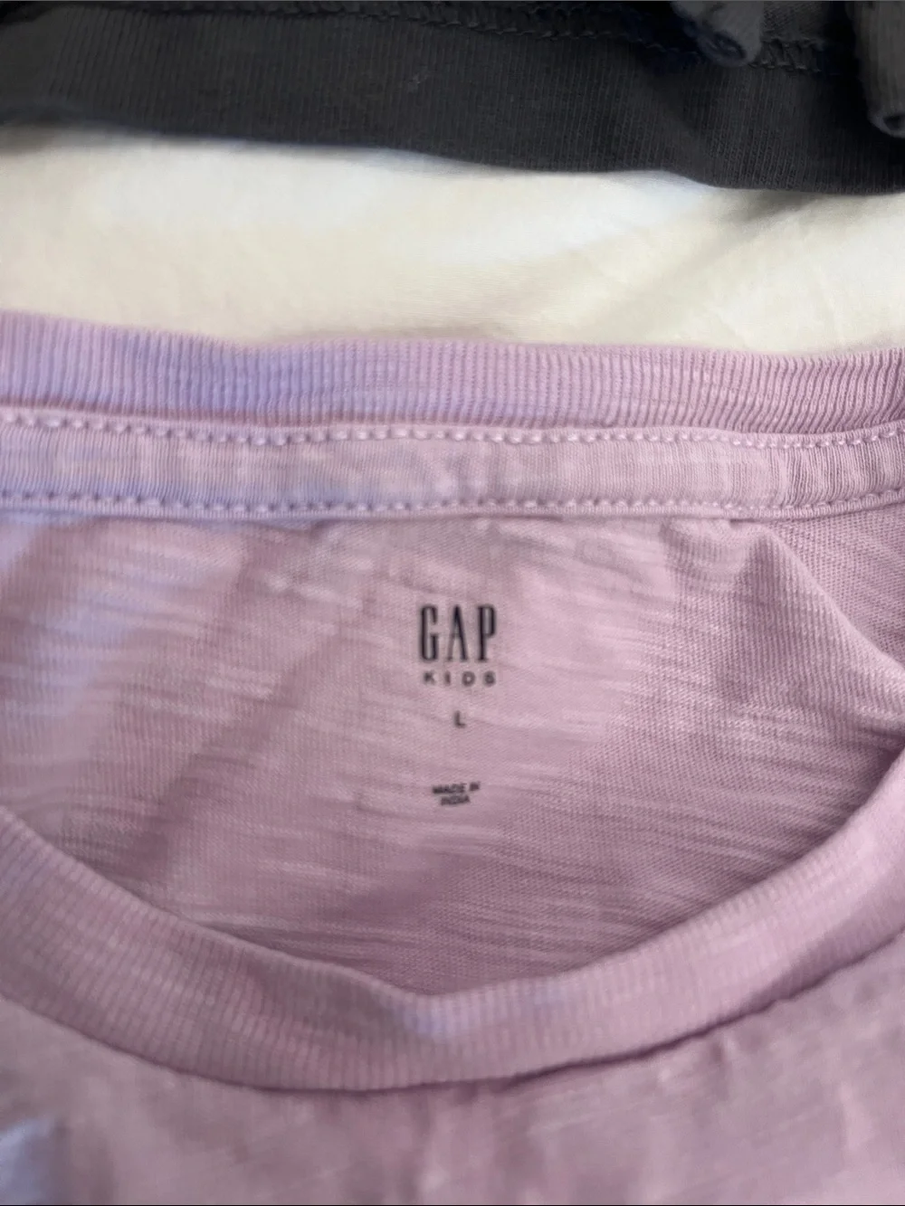 GAP Kids Three-Pack Short Sleeve Tees - Black, Tan, Lavender